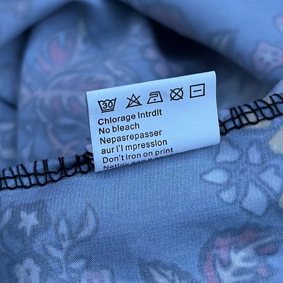 ZC Woman Elegant Floral High Low Dress in Blue Size S - Picture 15 of 15